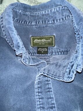Vintage Eddie Bauer Soft Blue Corduroy Shirt